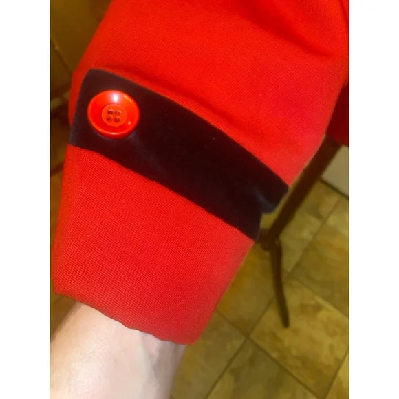 Women's vintage Escada Blazer Jacket Size 14 Red Black - Picture 7 of 12